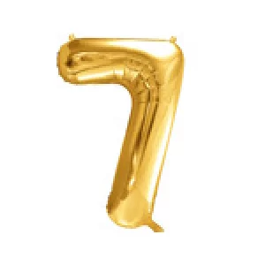 Folijas balons 86cm XL - cipars 7, zelts Folijas balons 86cm XL - cipars 7, zelts