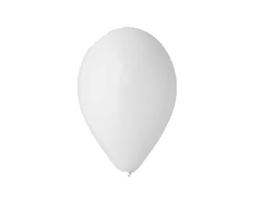 Baloni 20cm, balti, GEMAR, 100 gab.
