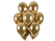 Baloni metāliski, hroma, zelta, GEMAR, 33cm, 50 gab.