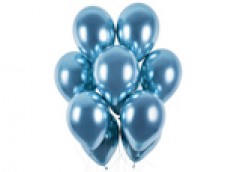 Baloni metāliski, hroma, zili, GEMAR, 33 cm, 50 gab.