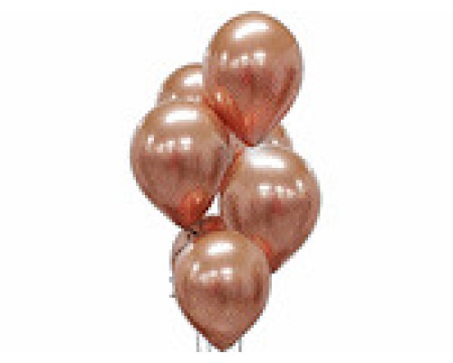 Baloni metāliski, hroma, zelta, rozā, platinum, 30 cm, 50 gab.