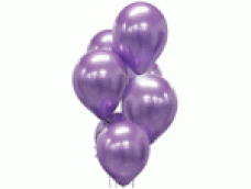 Baloni metāliski, hroma, lillā, platinum, 30 cm, 50 gab.