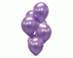 Baloni metāliski, hroma, lillā, platinum, 30 cm