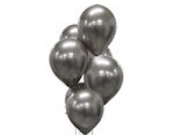 Baloni metāliski, hroma, sudraba, tumši, platinum, 30 cm