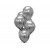 Baloni metāliski, hroma, sudraba, platinum, 30 cm