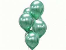 Baloni metāliski, hroma, zaļi, mint, platinum, 30 cm