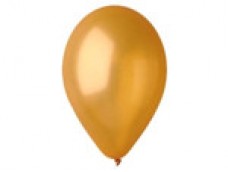 Baloni 29cm, metāliski, zelta, GEMAR, 100 gab.