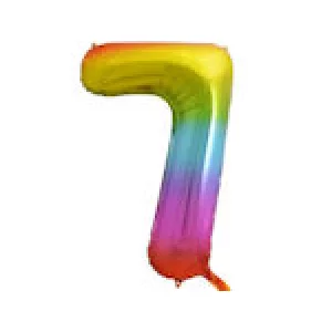 Folijas balons 86cm XL - cipars 7, krāsains Folijas balons 86cm XL - cipars 7, krāsains