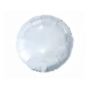 Folijas balons 46cm aplis, balts Folijas balons 46cm aplis, balts