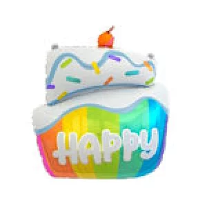 Folijas  balons Happy - Kūka, 60cm, Flexmetal
