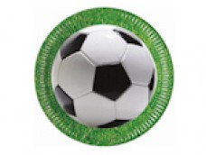 Papīra šķīvis "Futbols" - 23cm (8 gab.)