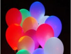 LED baloni  5 gab. silti balti