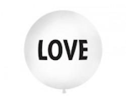 Baloni balti, 89cm, LOVE, JUMBO