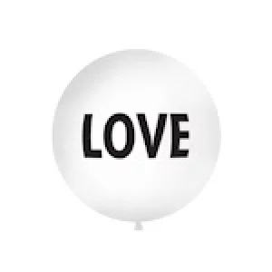 Baloni balti, 89cm, LOVE, JUMBO Baloni balti, 89cm, LOVE, JUMBO