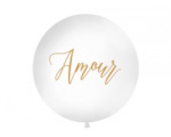 Baloni balti, 89cm, Amour, JUMBO