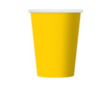 Papīra glāzes, dzeltenas - (6 gab.)