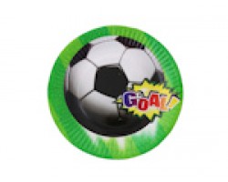 Papīra šķīvis "Goal!" - 18cm (6 gab.)