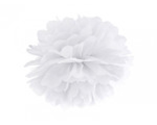 POM-POM Zīdpapīra bumba, balta 35cm
