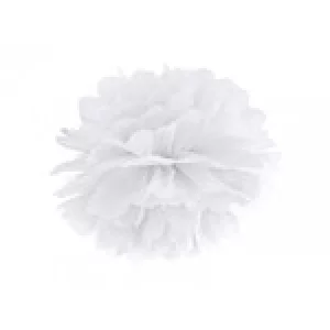 POM-POM Zīdpapīra bumba, balta 35cm POM-POM Zīdpapīra bumba, balta 35cm