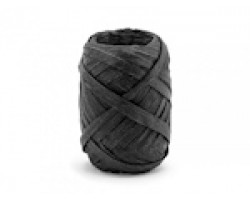 Lentīte melna, rafijas, 5mm (10m)