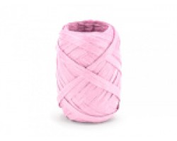 Lentīte rozā, rafijas, 5mm (10m)