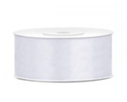 Lentīte balta, satīna, 25mm (25m)