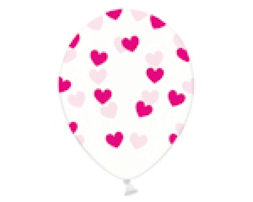 Baloni Sirsniņas caurspīdīgas/rozā, tumši, BelBal, 29cm