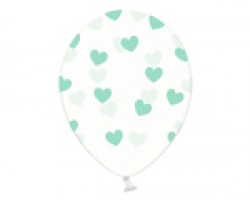 Baloni Sirsniņas caurspīdīgas/mint, BelBal, 29cm