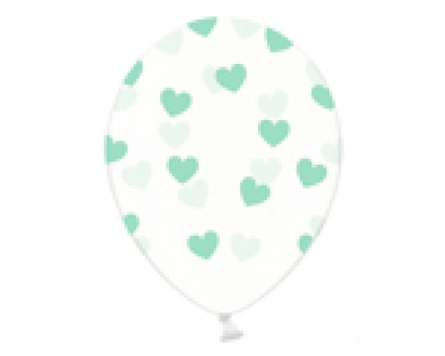 Baloni Sirsniņas caurspīdīgas/mint, BelBal, 29cm