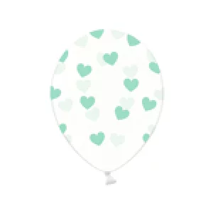 Baloni Sirsniņas caurspīdīgas/mint, BelBal, 29cm