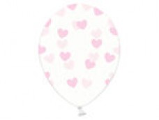 Baloni Sirsniņas caurspīdīgas/rozā, BelBal, 29cm