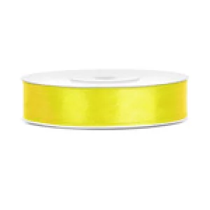 Lentīte dzeltena, satīna, 12mm (25m) Lentīte dzeltena, satīna, 12mm (25m)