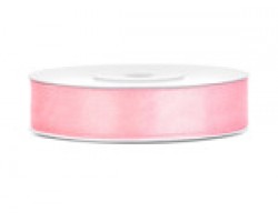 Lentīte rozā, satīna, 12mm (25m)