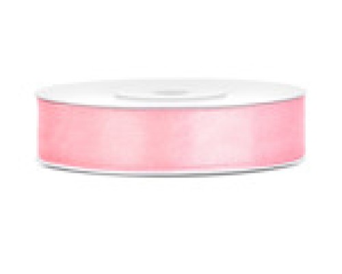 Lentīte rozā, satīna, 12mm (25m)