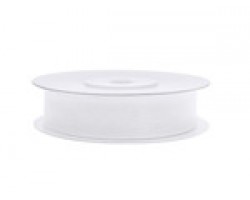 Lentīte balta, šifona, 12mm (25m)