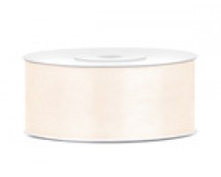Lentīte krēmkrāsas, satīna, 25mm (25m)