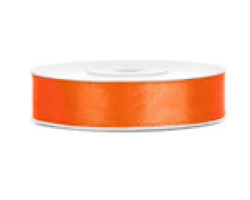 Lentīte oranža, satīna, 12mm (25m)