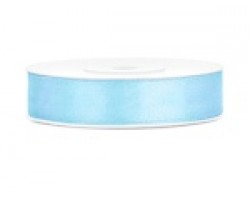 Lentīte zila, gaiši, satīna, 12mm (25m)