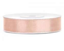 Lentīte persiku, gaiša, satīna, 12mm (25m)