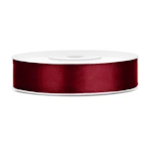 Lentīte sarkana, tumši, satīna, 12mm (25m) Lentīte sarkana, tumši, satīna, 12mm (25m)