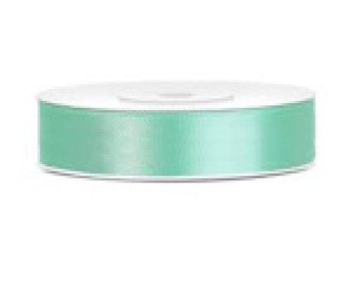 Lentīte zaļa, mint, satīna, 12mm (25m)