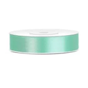 Lentīte zaļa, mint, satīna, 12mm (25m) Lentīte zaļa, mint, satīna, 12mm (25m)