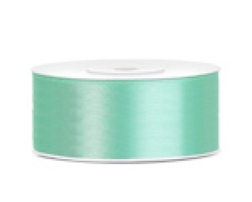 Lentīte zaļa, mint, satīna, 25mm (25m)