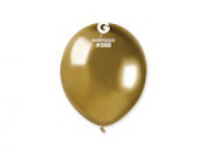 Baloni metāliski, hroma, zelta, GEMAR, 13 cm, 100 gab.