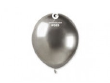 Baloni metāliski, hroma, sudraba, GEMAR, 13 cm, 100 gab.