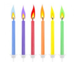 Svecītes - krāsu liesmiņas (6 gab.)