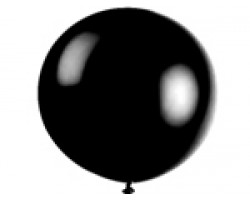 Baloni melni, 89cm, JUMBO