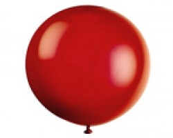 Baloni sarkani, caurspīdīgi, 89cm, JUMBO