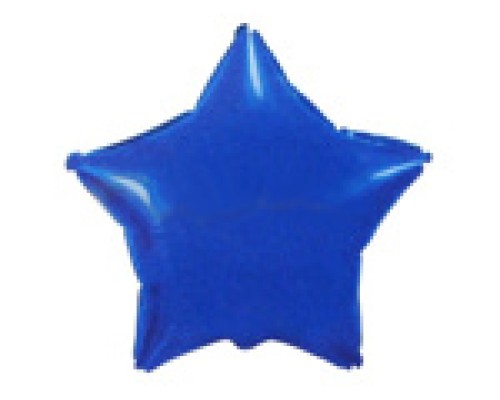 Folijas balons zvaigzne, zila, tum&scaron;i, spīdīga, 48cm 